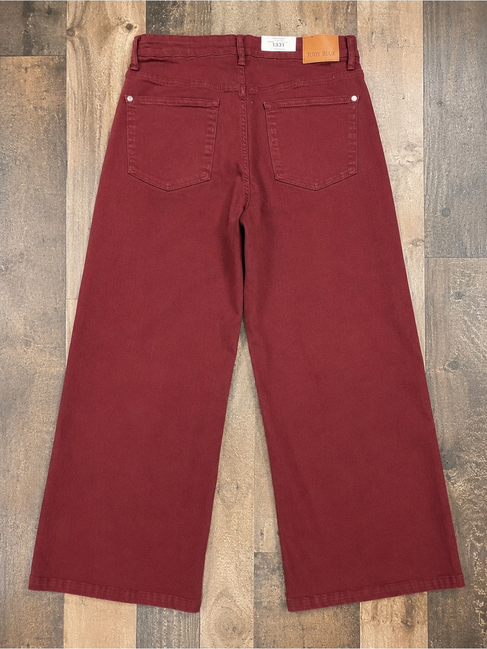 Judy Blue Wide-Leg Jeans in Brick Red - Picture 2 of 8